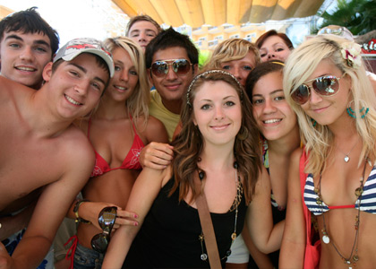 Greg James, Judge Jules and Dave Pearce spend the day at BCM in Magaluf