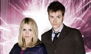 David Tennant as The Doctor, Billie Piper as Rose Tyler in Doctor Who: The Stolen Earth