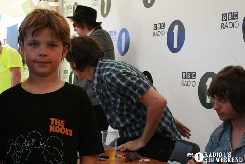 The Kooks in the signing tent