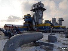 Một trạm trung chuyển gas ở Mryn, cách Kiev 130km, ảnh chụp hôm 16/12