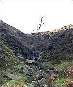 Bradfowaterfall at Haworth Moor