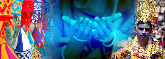 Divali festival; Muslim woman's hands