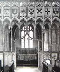 Image of the intricate choir screen at Attleborough church in Norfolk