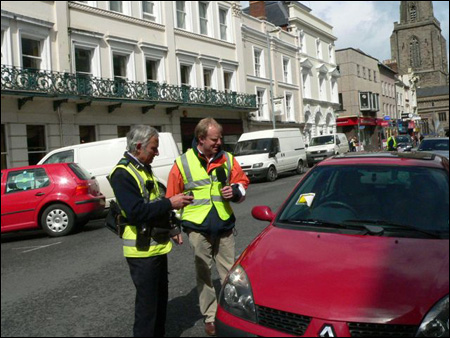 Howard Bentham works as a traffic warden