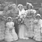 Wartime wedding of my sister. I am the smallest bridesmaid. Wartime wedding of my sister. I am the smallest bridesmaid.