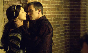 Natalie Dormer and Jonathan Rhys Meyers in The Tudors