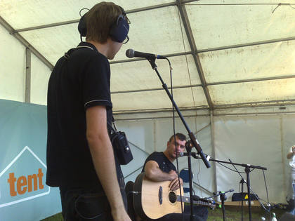 Steve with the Reverend in the Hub