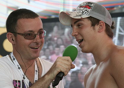 Greg James, Judge Jules and Dave Pearce spend the day at BCM in Magaluf