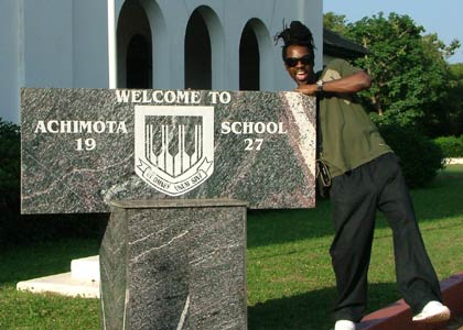 Ras back at his old school
