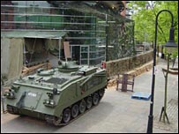 A tank outside Canteena