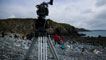 A behind the scenes shot on the beach