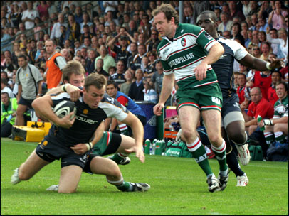 Chris Latham being tackled