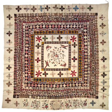 Rajah Quilt, 1841, made by convicts on board HMS Rajah