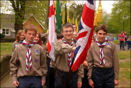 Bromsgrove scouts on parade