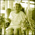 Woman with pompoms