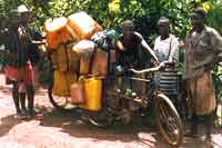 The bicycle is a primary form of transport in Congo