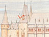 Painting titled 'Parzival sees Knights for the first
time' (First in the 'Parzival-Series') by Edward Jakob von Steinle (1884)