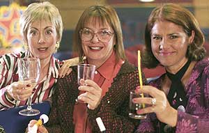 Paula Wilcox as Kathy, Noreen Kershaw as Mandy and Denise Black as Jill
