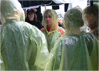 Edith Bowman backstage at Hyde Park
