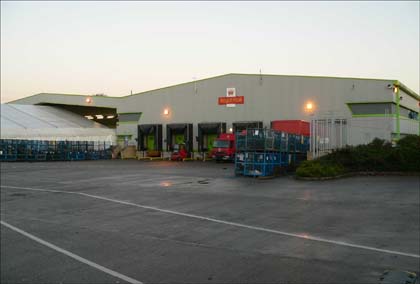 Delivery bays at the Warndon sorting office