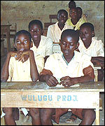 Pic: Pupils at school in Wulugu