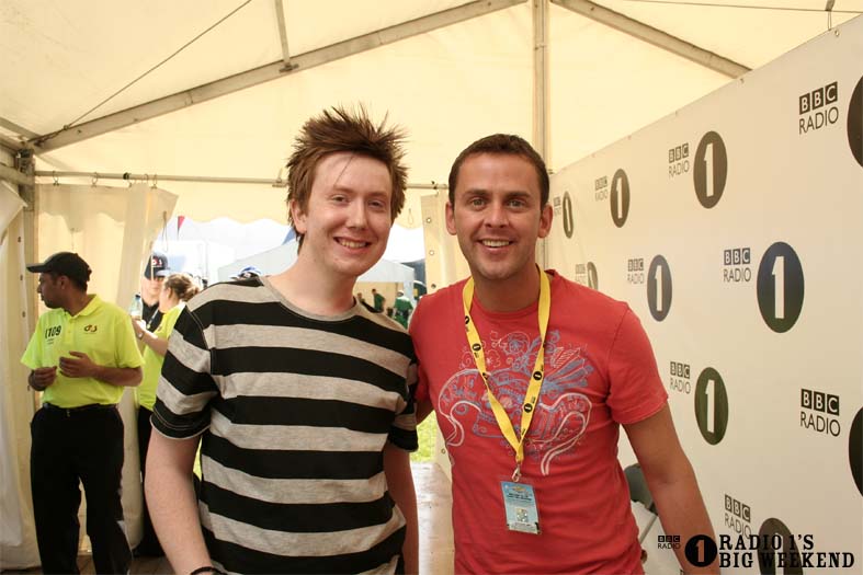 Scott Mills in the signing tent