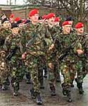 Image of Territorial Army volunteers marching