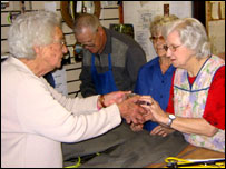 Volunteers at work