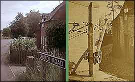 The wharf at Uffington now(left) and in 1950 before the canal was filled in(historic image courtesy of S&N Canal Trust)