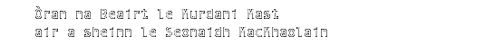 Òran na Beairt 