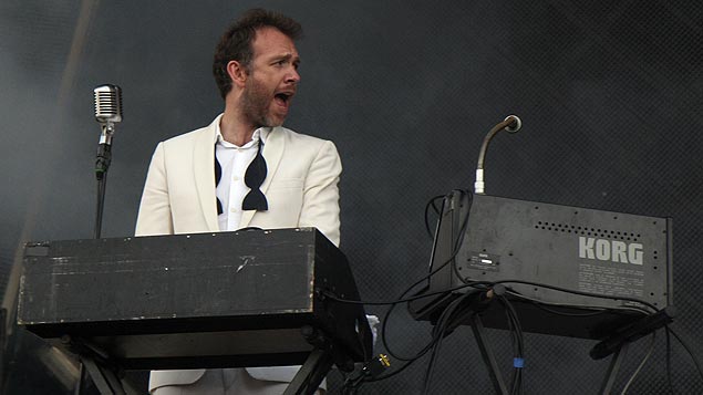 The gentlemen that are Soulwax show the DJs how to dress for their set.