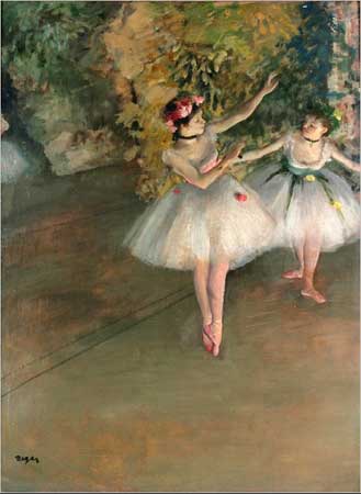Two Dancers on Stage by Edgar Degas