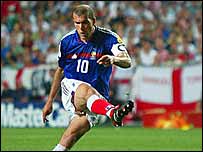 Jogo de França de Zidane contra Inglaterra teve maior audiência na TV