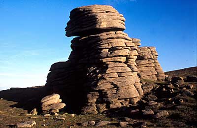 The "Back Castles" on the top of Slieve Binnian