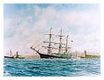 The whaling ship Hope leaves Peterhead
 (C) scran.ac.uk