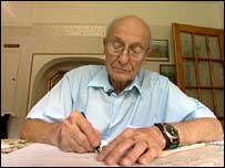 Alan writing letter