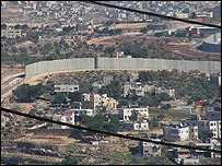 Barreira israelense perto de Belém e Beit Jala