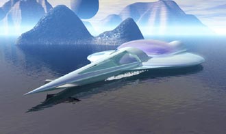 Zaphod's Speedboat on Damogran by Brian Anker