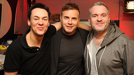 Chris Moyles and Comedy Dave Vitty with Gary Barlow