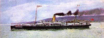 The SS Connemara as seen in a 1905 postcard
