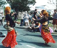 The Isis Egyptian Dance Group (from Bangor) apparently do this for relaxation and improved health - Click on this picture to watch a short video clip.