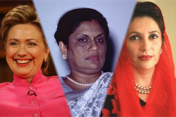 Hilary Clinton, Chandrika Bandaranaike Kumaratunga and Benazir Bhutto