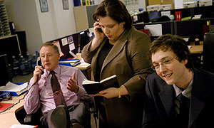 James Smith, Jo Scanlan and Chris Addison