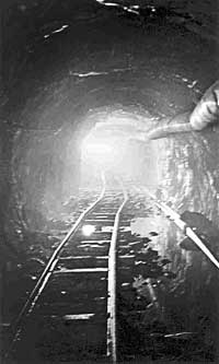 View inside the Binnian Tunnel around 1950