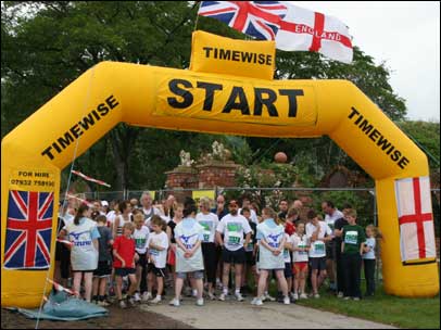 Acorns Triple Run - the start in Malvern