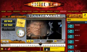 Screengrab of Doctor Who Trailer Maker