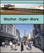 Weston-Super-Mare pier and shopping centre