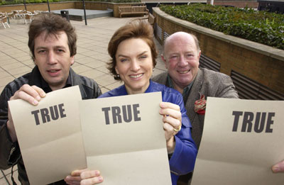 The new Call My Bluff team - Rod Liddle, Fiona Bruce and Alan Coren