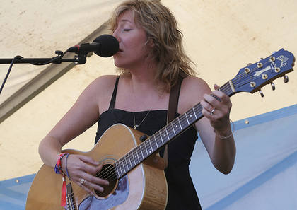 Martha Wainwright in the Hub tent