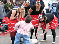 Stilton cheese rolling